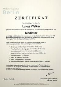 Zertifikat Mediator